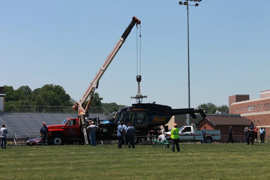 Helicopter Makes Emergency Landing on Football Field
