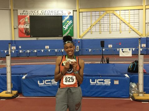 Track athlete Deanna Yancey represents the Wilde Lake Girls at Nationals and medals in four events.