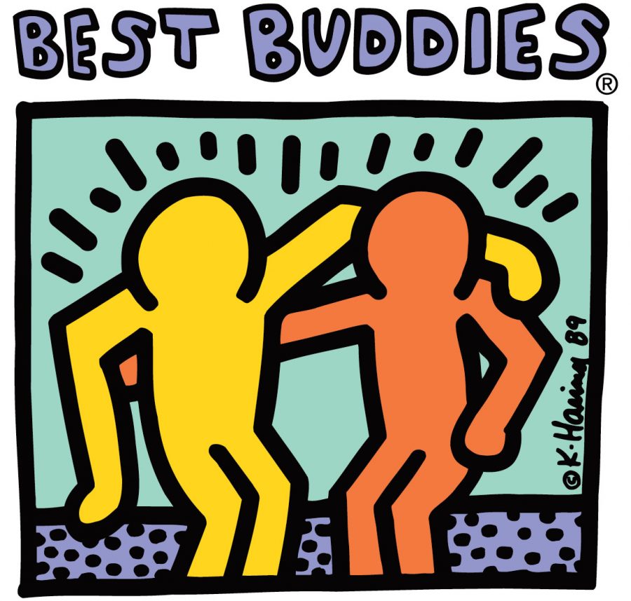 Keith Harings artwork is used as the Best Buddies logo 