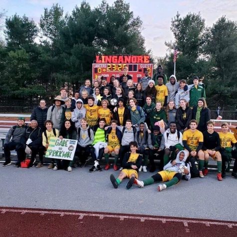 The Wilde Lake soccer program are pictured celebrating their victories aganist Mount Hebron (boys) and Chesapeake High (girls). 