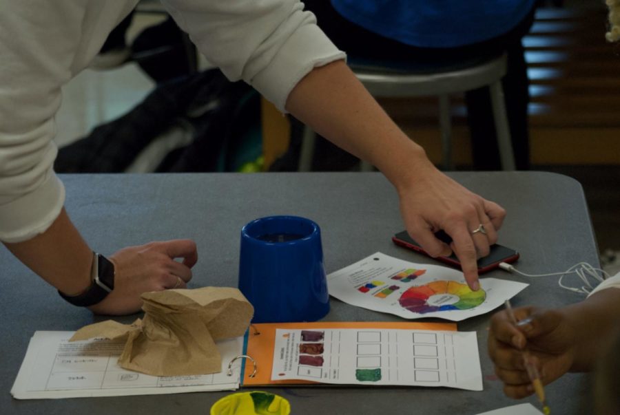 Ms. Morningstar teaches her Art 1 students. (Zoe MacDiarmid)