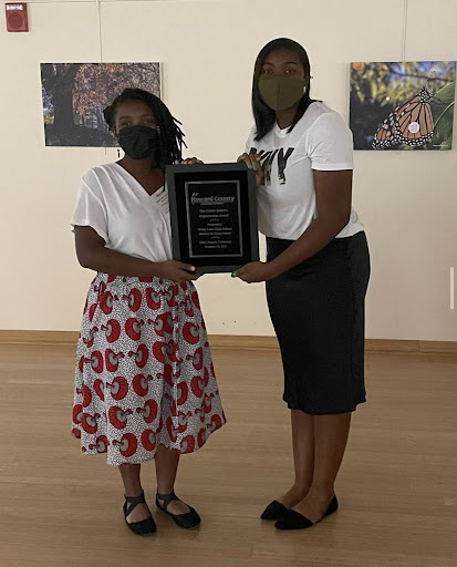 Students for Social Justice given the Howard County Humans Rights Commission award. (Photo from the Wilde Lake Social Justice Club) 