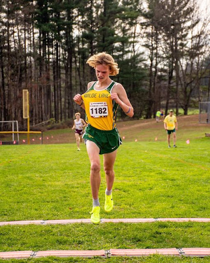 Henry Hopper at the finish of the State Championship at Hereford High School. (Photo credit Om Maryankandy)