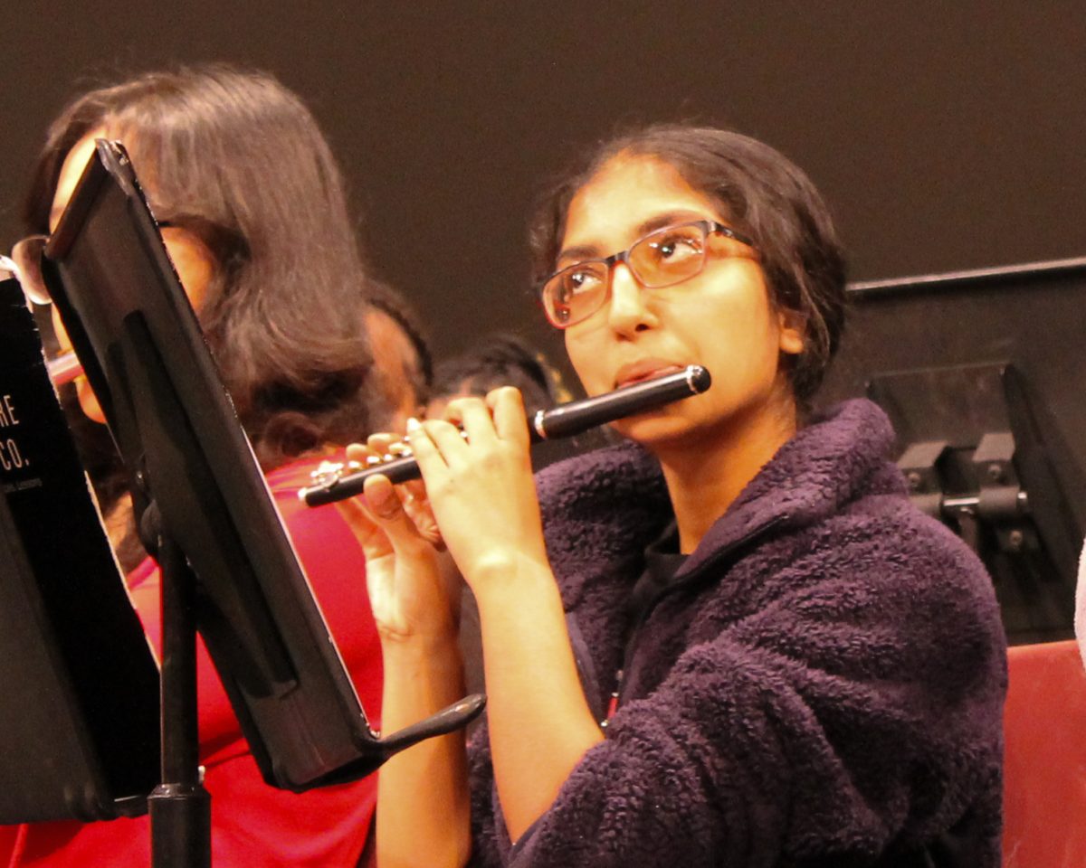 COLUMBIA, MARYLAND, OCTOBER 22, 2024 - Annika Seshadri played the piccolo at the Fall Pops concert. She’s branched out to new instruments at Wilde Lake.