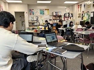 COLUMBIA, MARYLAND, OCTOBER 17, 2024 - Mr. Ben Townsend’s AP English 12 class has multiple empty seats with only 14 students.