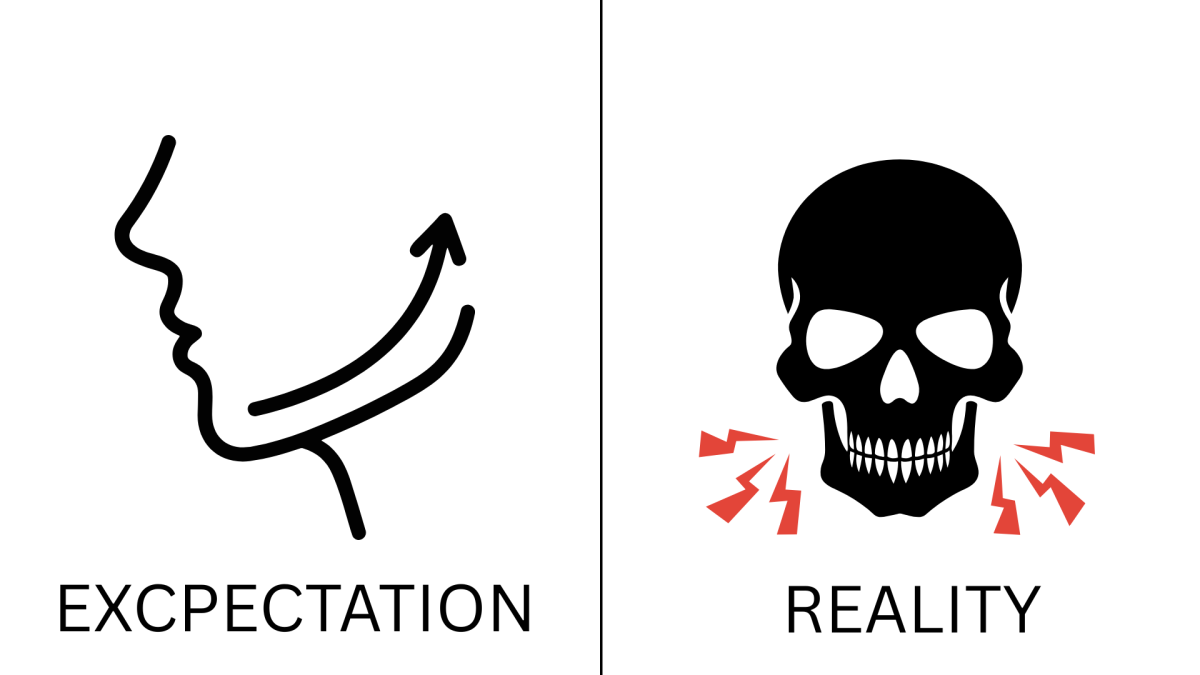 A graphic depicting the aftermath of harmful looksmaxxing.
